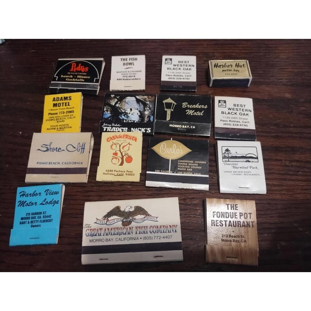 Vintage Central Coast matchbooks